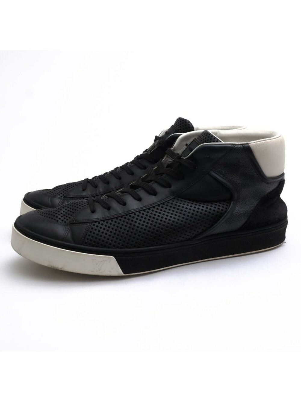 Louis Vuitton Sneakers High Cut Leather Black Damier Graphite
